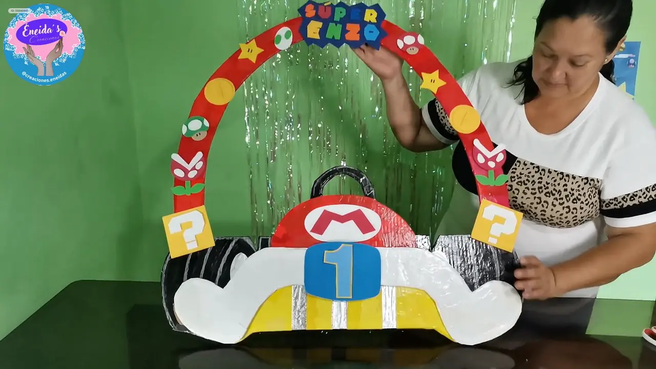 Marco selfie de cartón temático Mario Kart